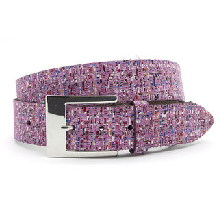 A-Zone Dames riem roze tweed