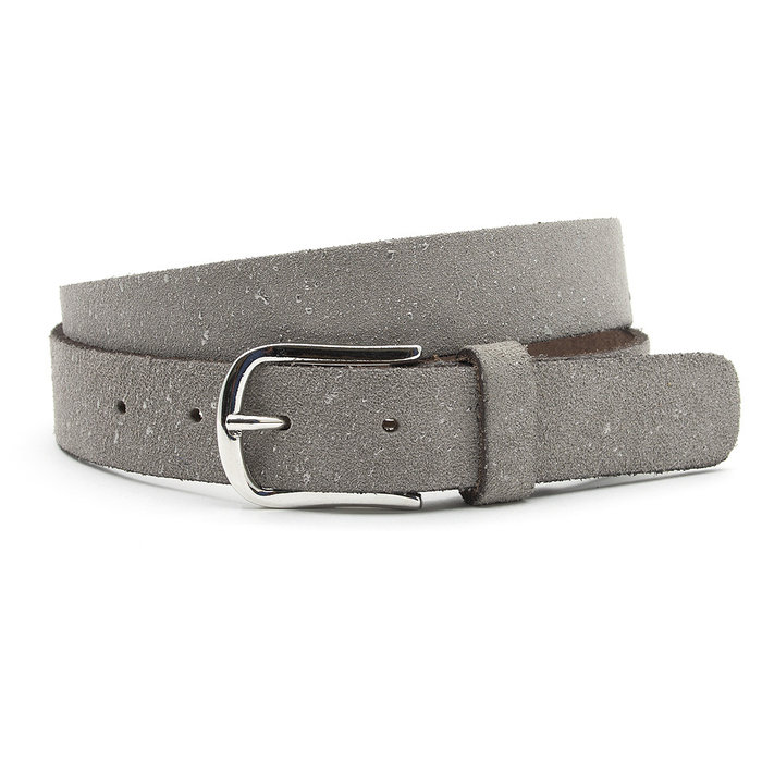 A-Zone Dames riem grijs met zilveren spikkels