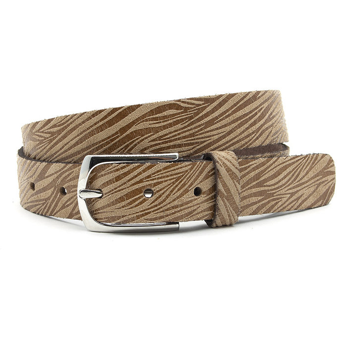 A-Zone Dames riem beige zebra