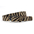 Dames riem zebra donkerbruin/beige