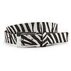 Dames riem zebra donker bruin wit