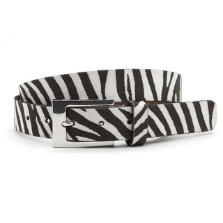 A-Zone Dames ceintuur zebra wit