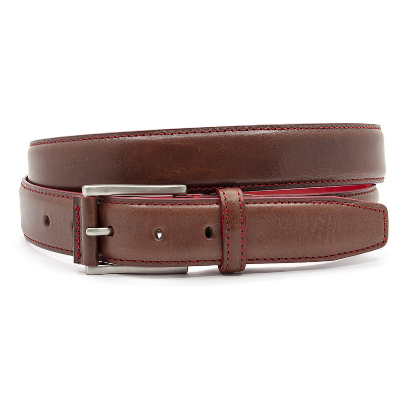 JV Belts Rood bruine heren riem