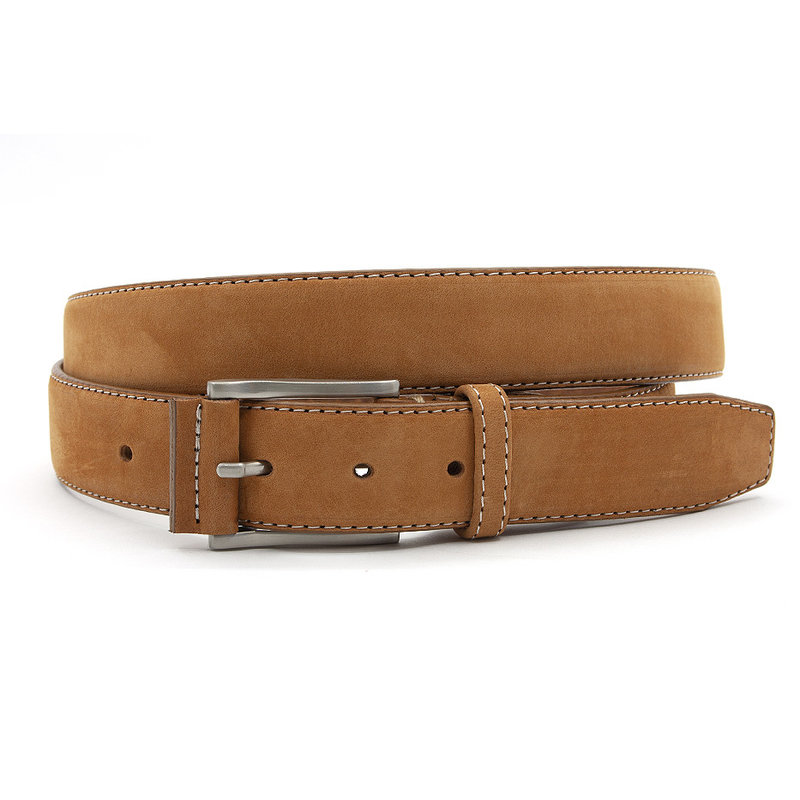 JV Belts Cognac kleurige nubuck riem