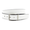 Draaibare reversible heren riem wit/zwart