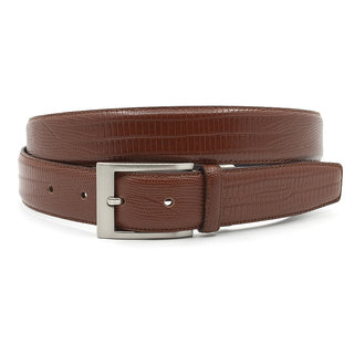 Gilmart Klassieke roodbruine pantalon riem