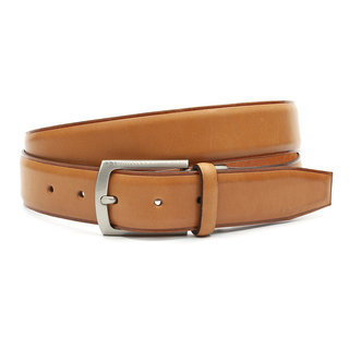 Gilmart Sportieve heren riem camel met ril