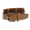 Jeans riem tabakbruin met studs