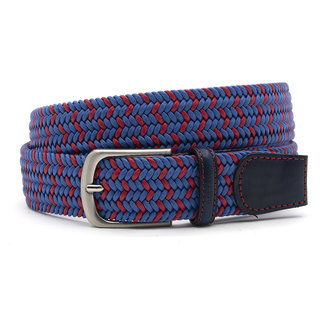 Miguel Bellido Sport Heren riem blauw/rood elastisch
