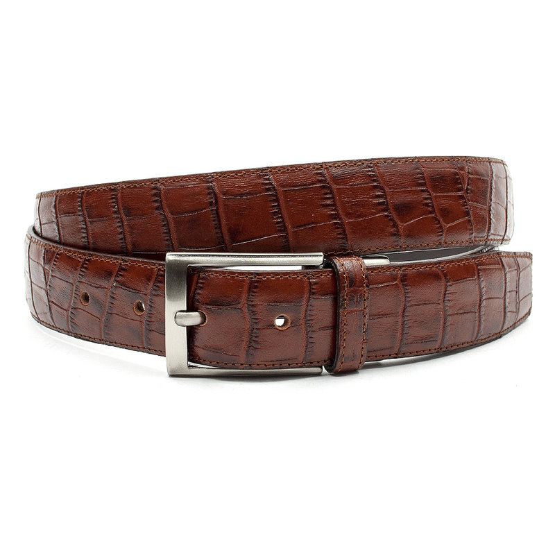 Gilmart Herenriem roodbruin croco