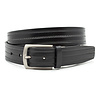 Sportieve heren riem zwart met stiknaad