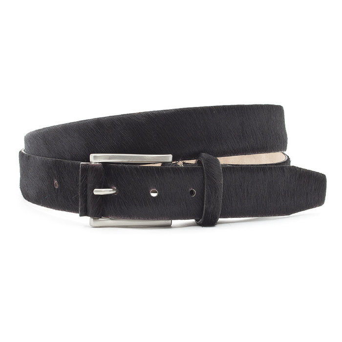 JV Belts Donkerbruine hair-on riem unisex