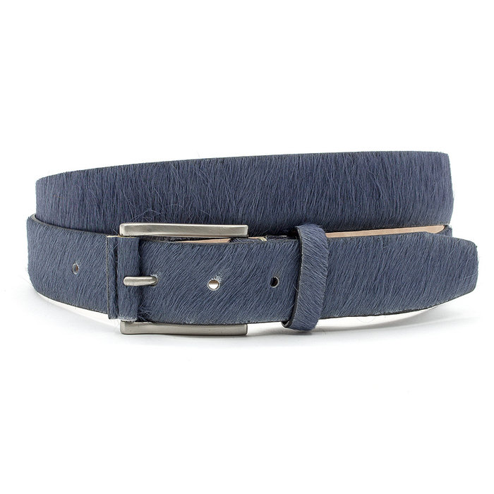 JV Belts Grijsblauwe hair-on riem unisex