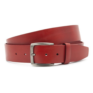 JV Belts Rode leren jeansriem