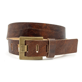 JV Belts Heren/dames vintage jeans riem cognac