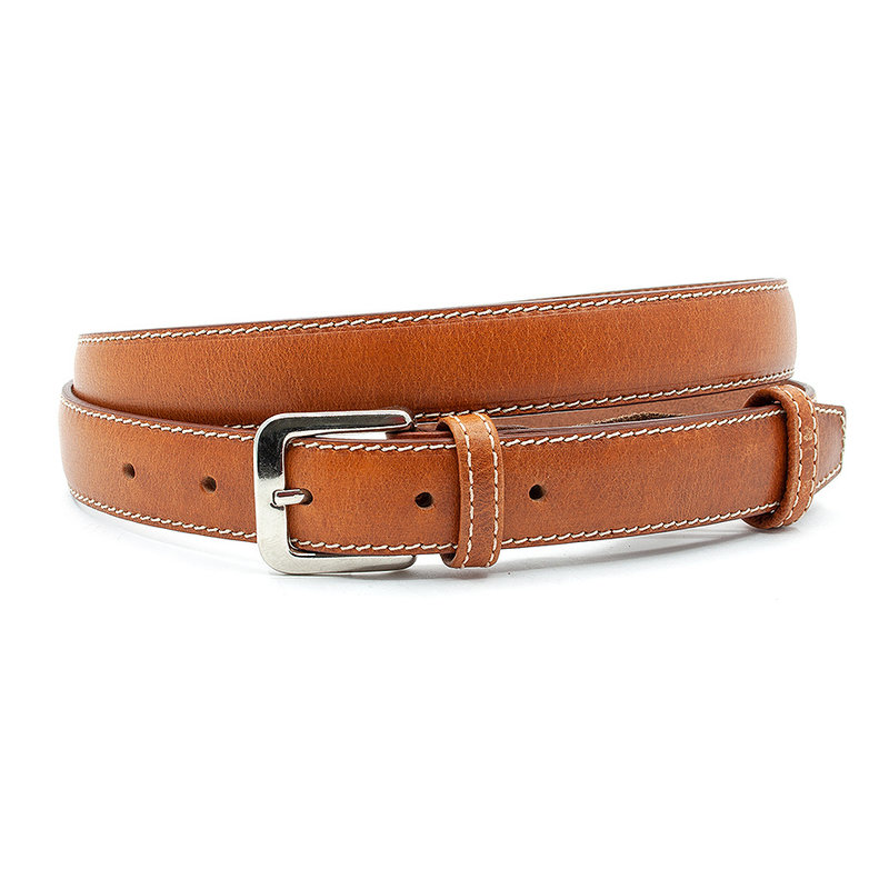 JV Belts Klassieke cognac dames riem