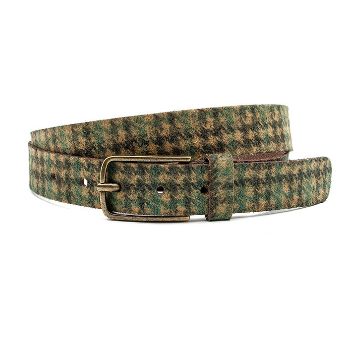 A-Zone Dames riem pied-de-poule groen