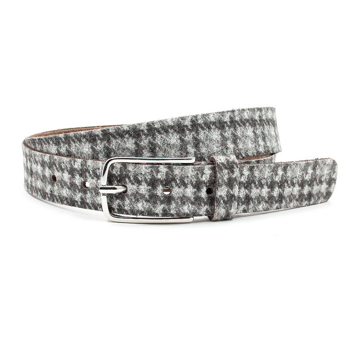 A-Zone Dames riem pied-de-poule grijs