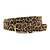 Dames riem met bruine leopard print