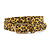 Dames riem met goud gele leopard print