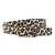 Dames riem zwart/beige leopard print