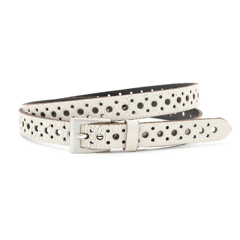 Thimbly Belts Dames riem wit crackle