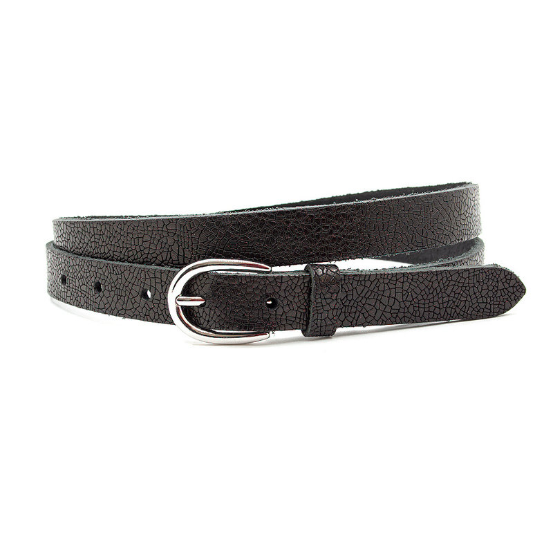 Thimbly Belts Dames riem zwart geprent