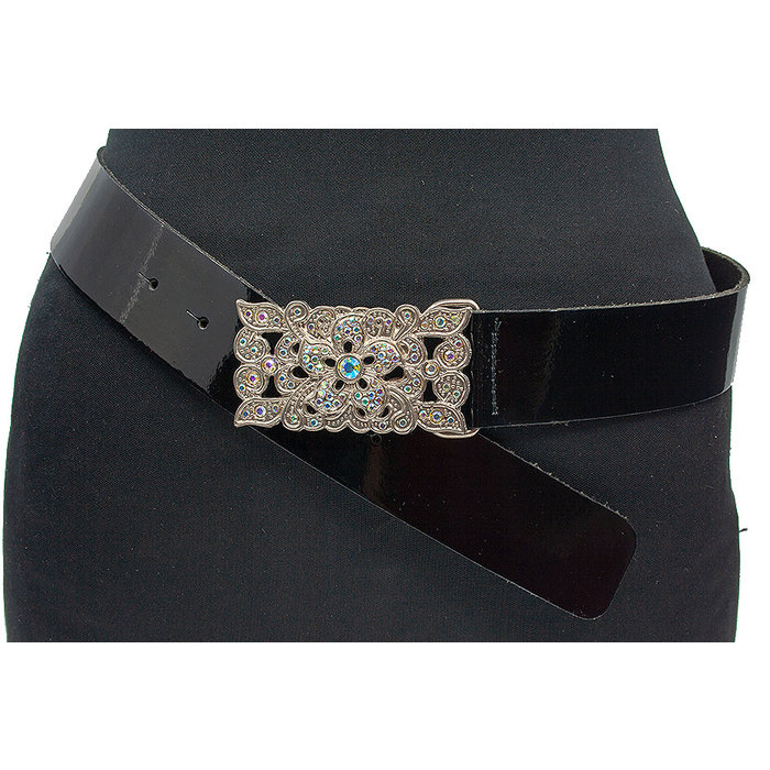 Thimbly Belts Zwarte lak riem