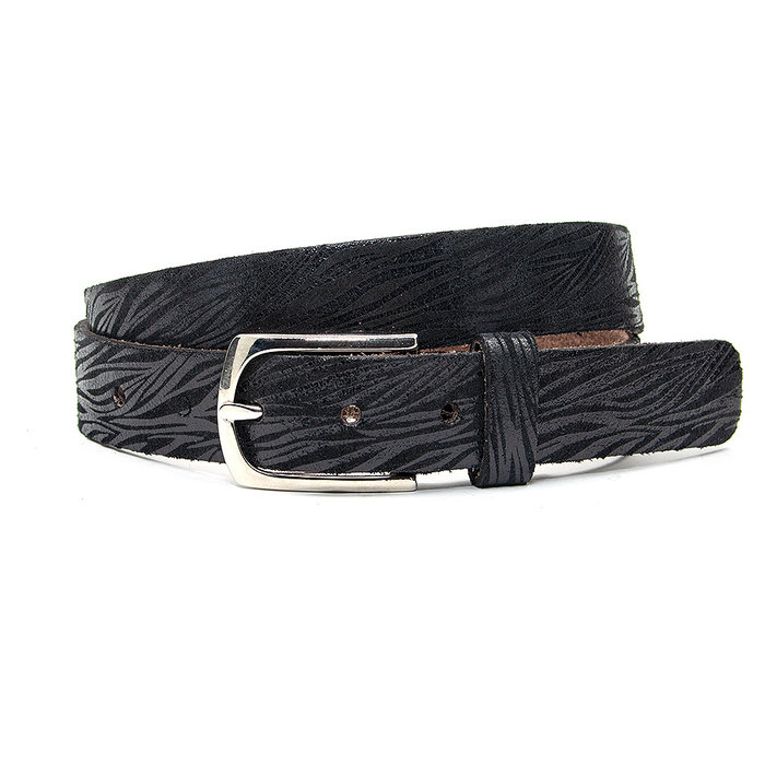 A-Zone Dames riem zwart zebra
