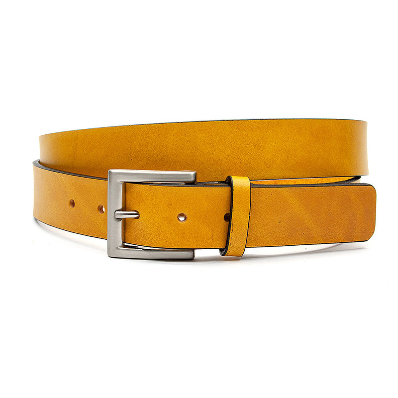 JV Belts Sportieve okergele jeansriem