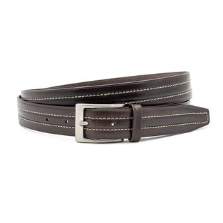 JV Belts Sportieve donkerbruine pantalon riem