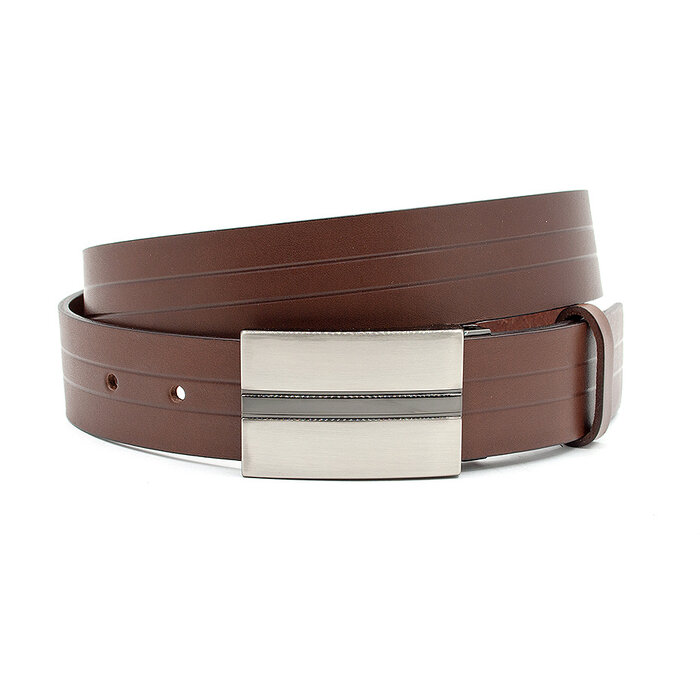 Gilmart Bruine pantalon riem met sleuf