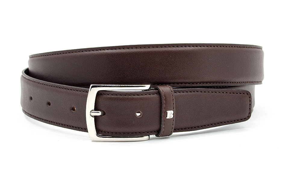 Luxe heren riem rood bruin - Afdeling riemen