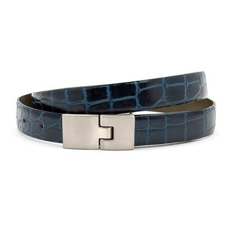 JV Belts Dames riem kroko blauw