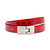 Dames riem kroko rood