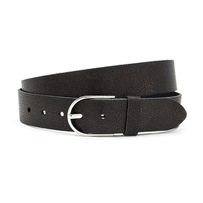 Thimbly Belts Dames riem geprent zwart