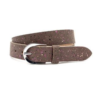 Thimbly Belts Damesceintuur bruin met spikkels