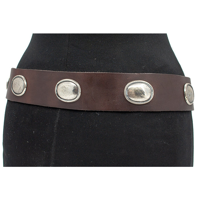 A-Zone Dames riem bruin met ornamenten