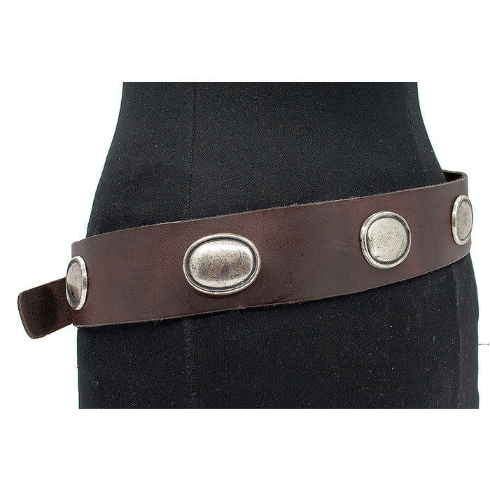 A-Zone Dames riem bruin met ornamenten