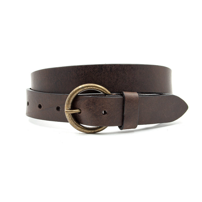 Thimbly Belts Leren kinderriem bruin nerf