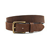 Leren kinder riem bruin nubuck