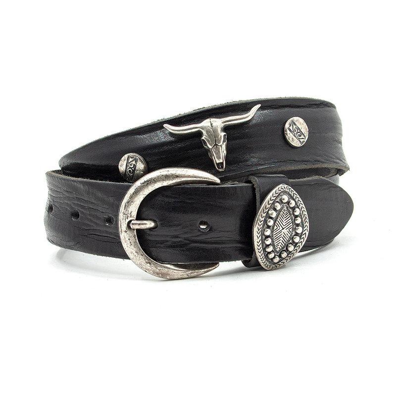 A-Zone Dames riem zwart met studs