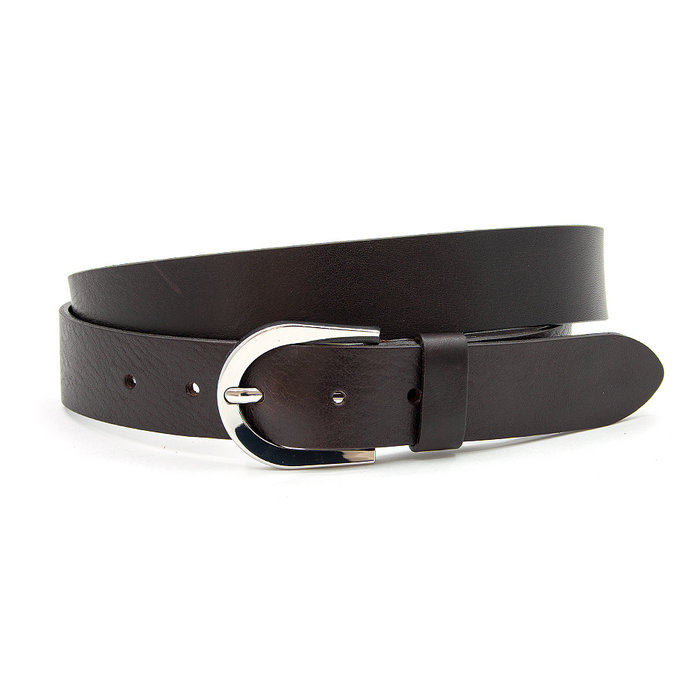 Thimbly Belts Dames riem leder donker bruin