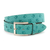 Dames riem turquoise met bloemmotief