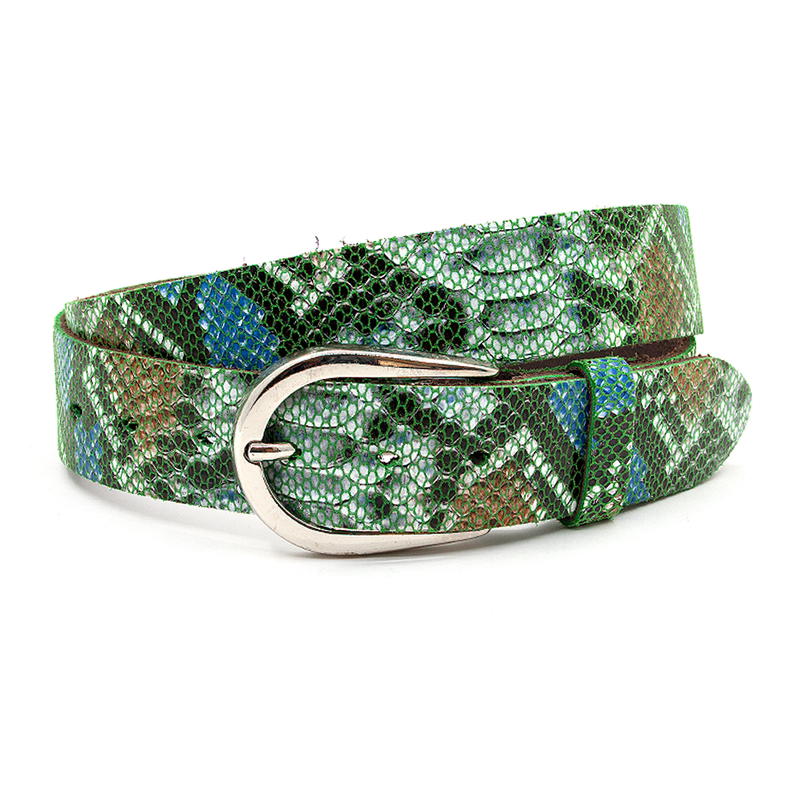 A-Zone Dames ceintuur multi color met slangenprint