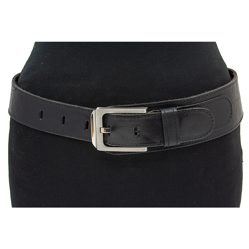 Thimbly Belts Afhang riem zwart soepel leder