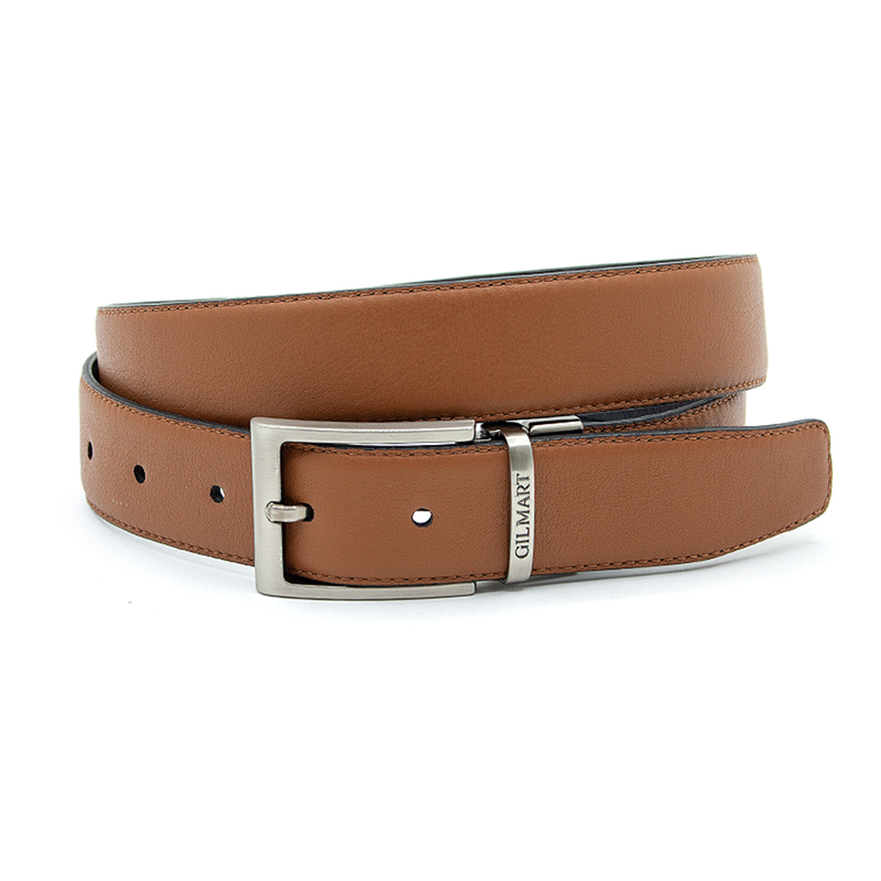 Gilmart Draaibare reversible riem cognac/zwart - Copy - Copy