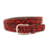 Dames riem met rode leopard print
