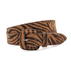 Dames riem bruin/zwart met zebraprint