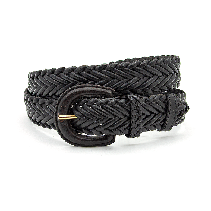 Thimbly Belts Zwarte  dames gevlochten riem